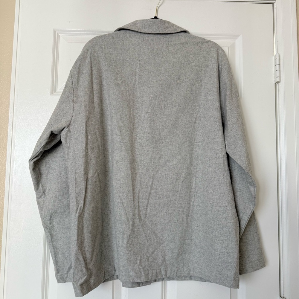 Coyuchi Shirt Men’s Organic Cotton Brushed Flannel Pajama Top Loungewear Medium — image 2 of 8